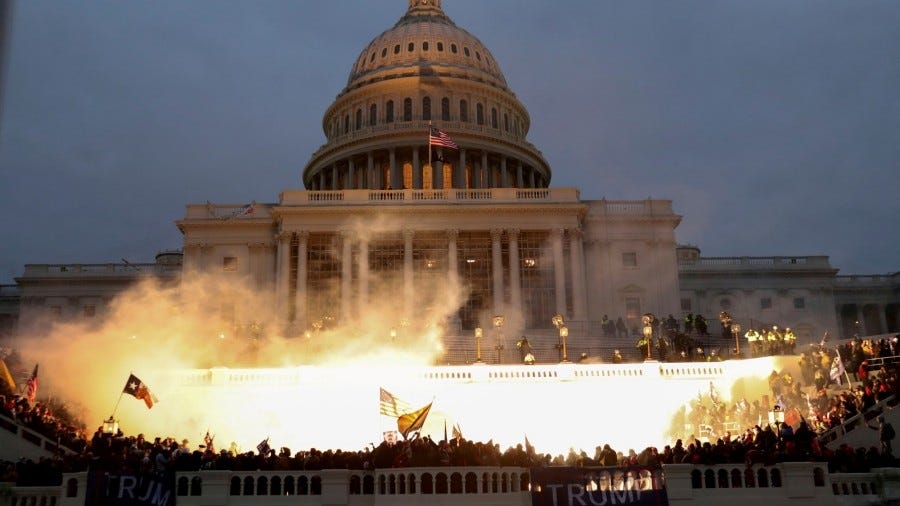 Supporters of U.S. President Donald Trump gather in front of the U.S. Capitol Building in Washington, D.C., January 6, 2021. Photo by Leah Millis/Reuters