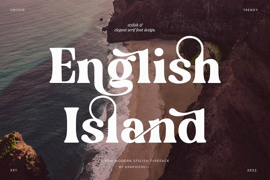 English Island Elegant Ligature Serif Font