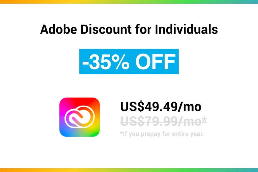 How to get Adobe discount for individuals.