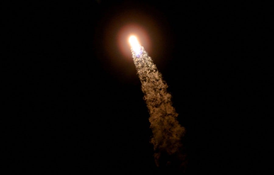 A SpaceX Falcon 9 rocket lifts off carrying three NASA astronauts and one ESA astronaut on a…