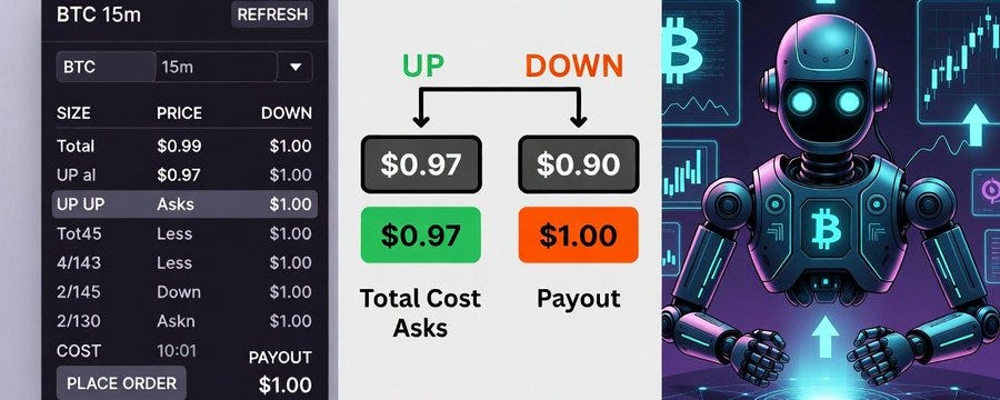 Just Built a Dutch Book Arbitrage Bot for Polymarket’s 15-Minute Crypto Markets