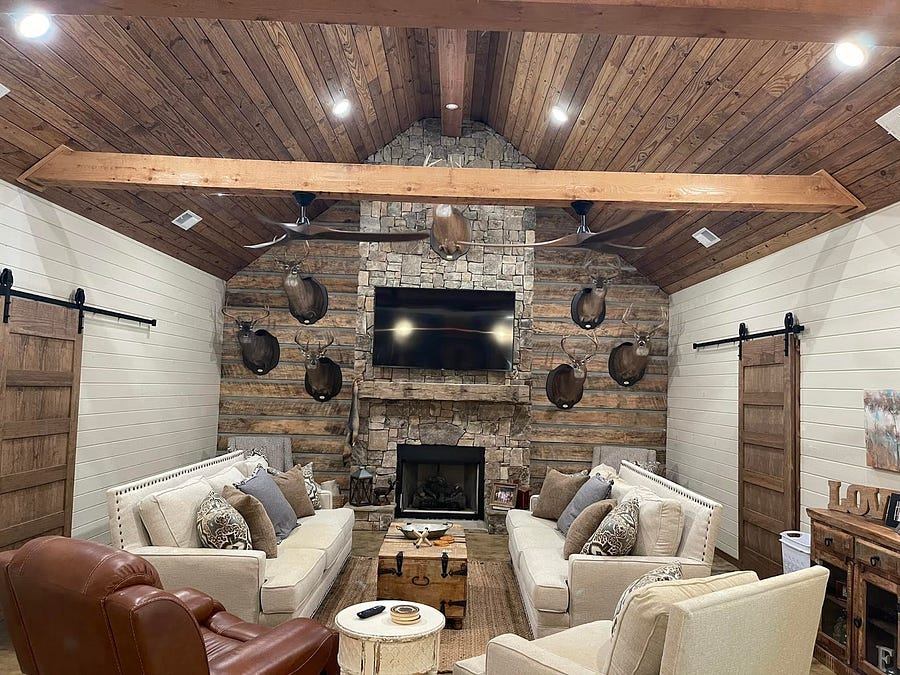 Tennessee Barndominium by Marsha Moffett Fisher - Living Area