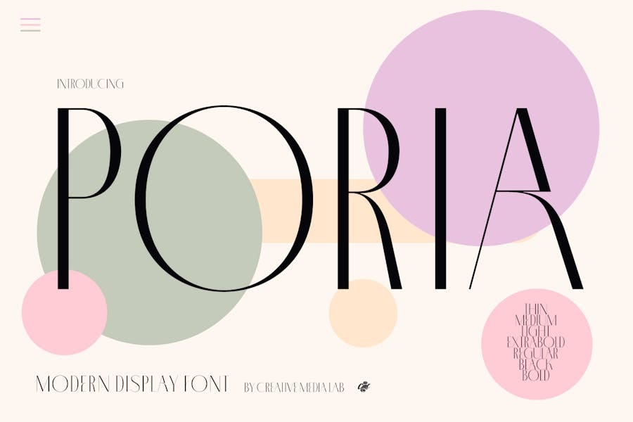 Poria — Modern Branding Logo font