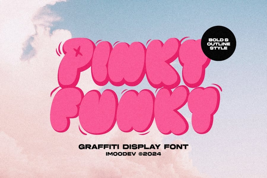 Pinky Funky — Graffiti Display Font