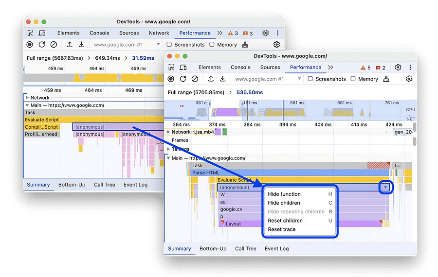 Enhanced Performance Panel in Chrome DevTools