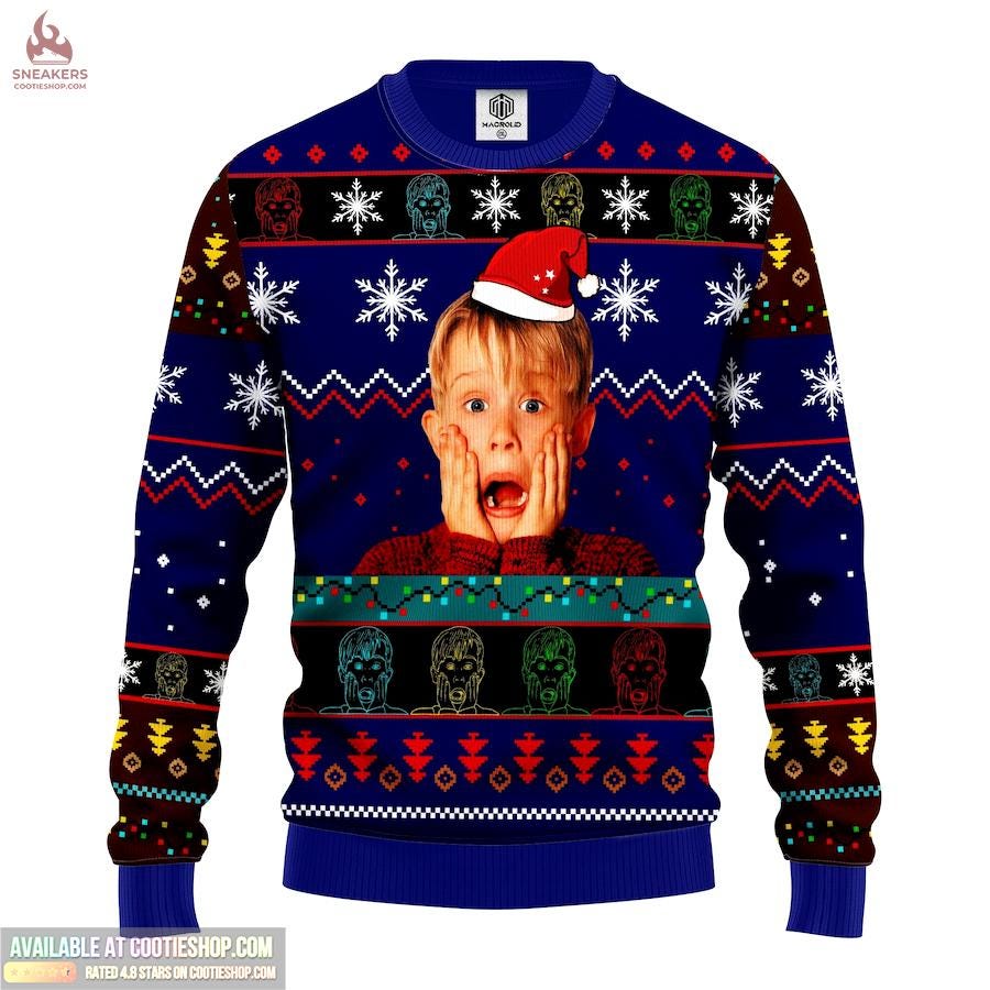 Home Alone Movie Merry Xmas Gifts, Funny Kevin All-Over Print Thicken Sweater