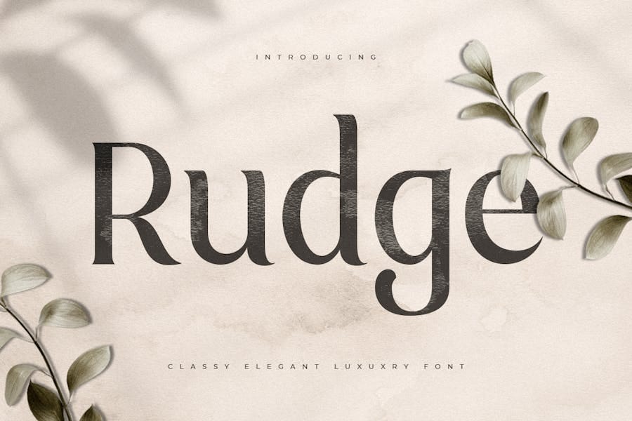 Rudge — Classy Elegant Luxury Font