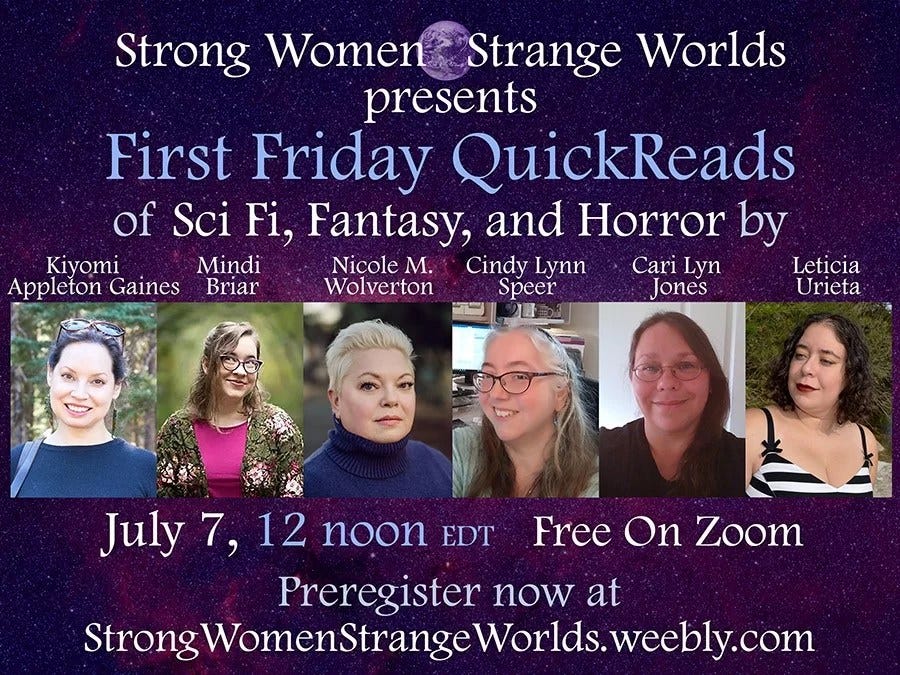 Strong Women Strange Worlds Rapid Fire Reading Banner for 07/07/23