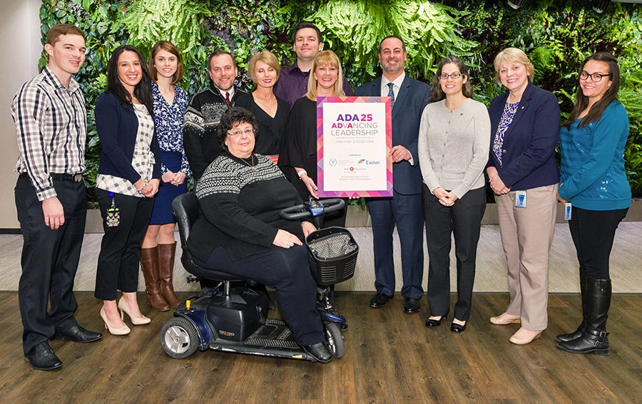 Paulette Jagers and her BMO Harris colleagues gather together for a group photo during the 2017 Leadership