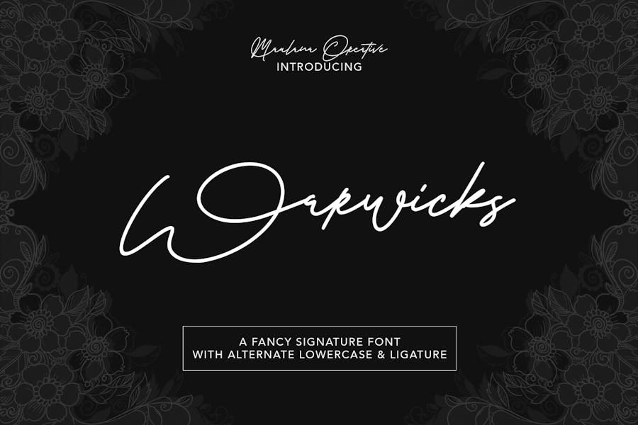 Warwicks Fancy Signature Font