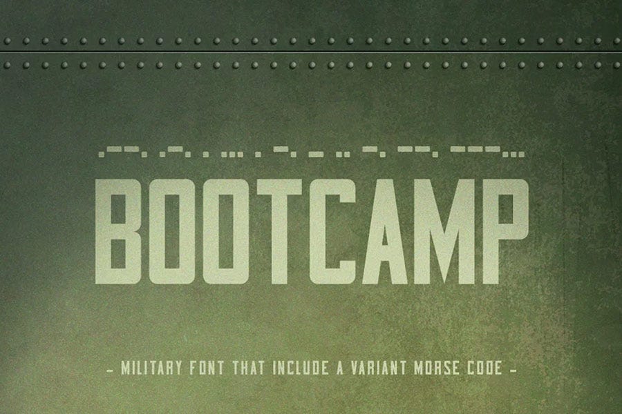 Bootcamp military fonts