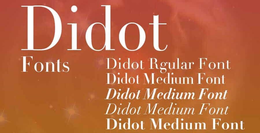 Didot Fonts