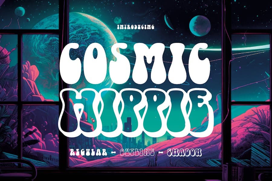 Cosmic Hippie — Groovy Font