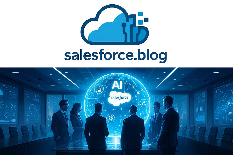 Business leaders in a futuristic boardroom analyzing a glowing digital globe of Salesforce AI partner ecosystem, symbolizing strategy, innovation, and transformation in 2025.