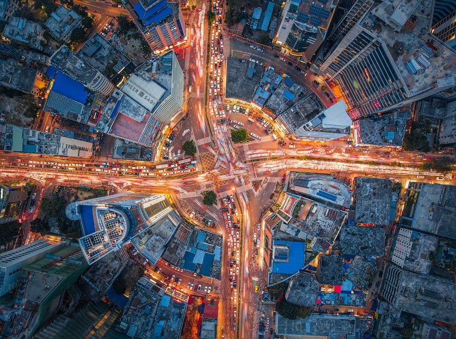 The bird’s eye view of Gulshan, Dhaka, Bangladesh