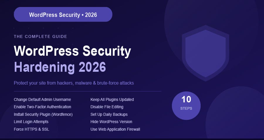 The Complete WordPress Security Hardening Guide for 2026