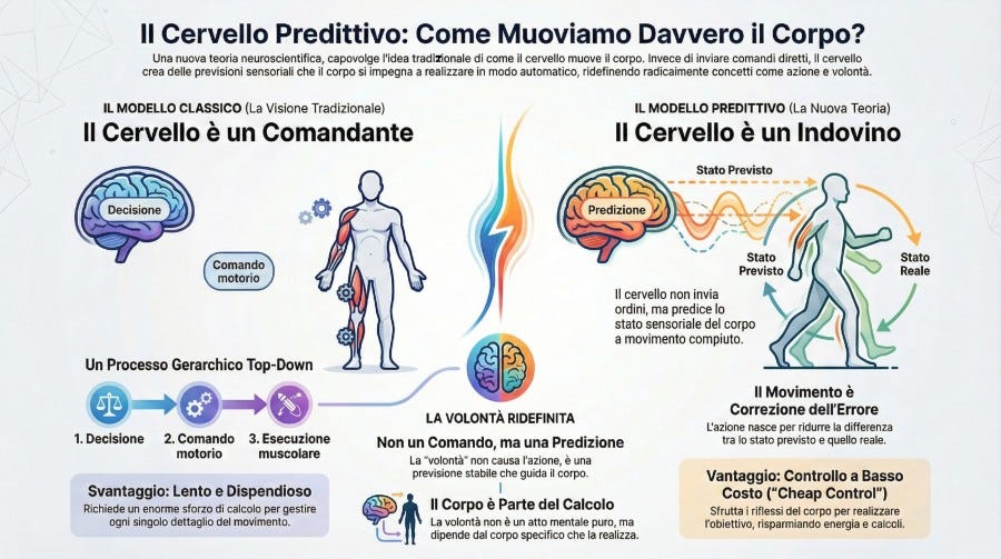 Dal corpo alla volontà: il movimento secondo la teoria del cervello predittivo