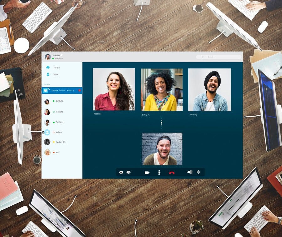 A Picture of a Virtual Meeting.