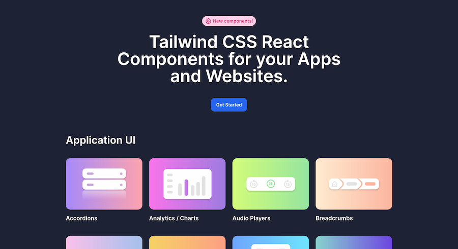 120+ React and HTML UI components pre-built with Tailwind CSS
