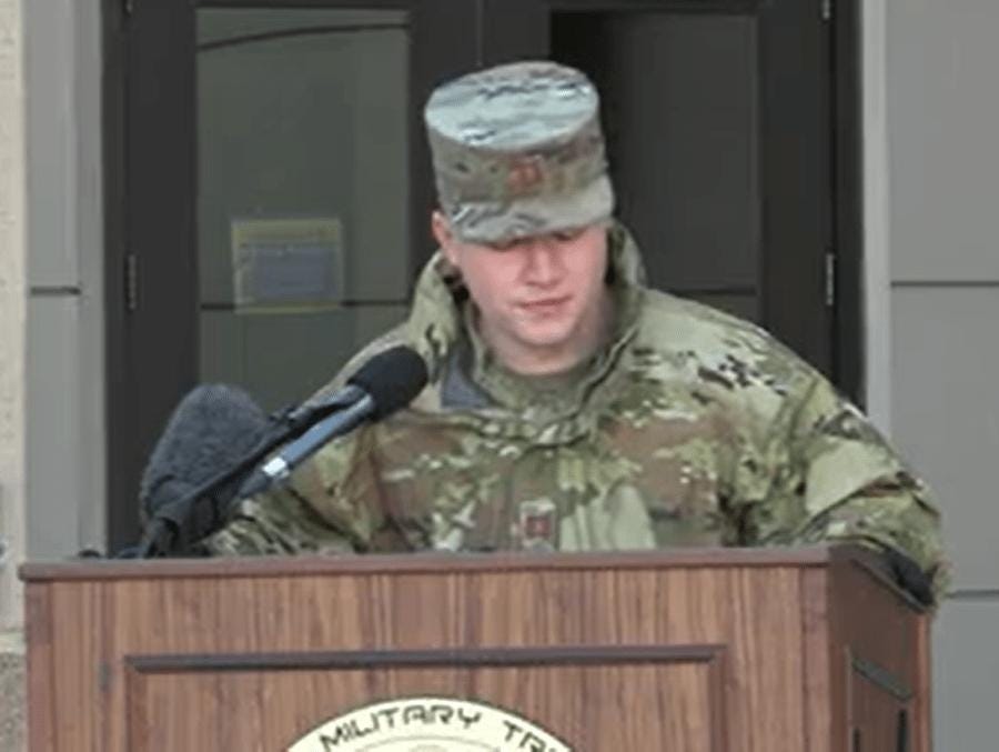 Captain Shaheen Narrating A Basic Military Training Ceremony USA Basic Training 29 Oct 2020