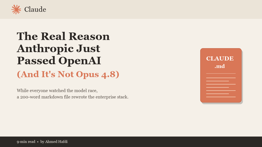 The Real Reason Anthropic Just Passed OpenAI (And It’s Not Opus 4.8)