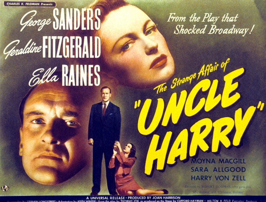 Film poster for The Strange Affair of Uncle Harry