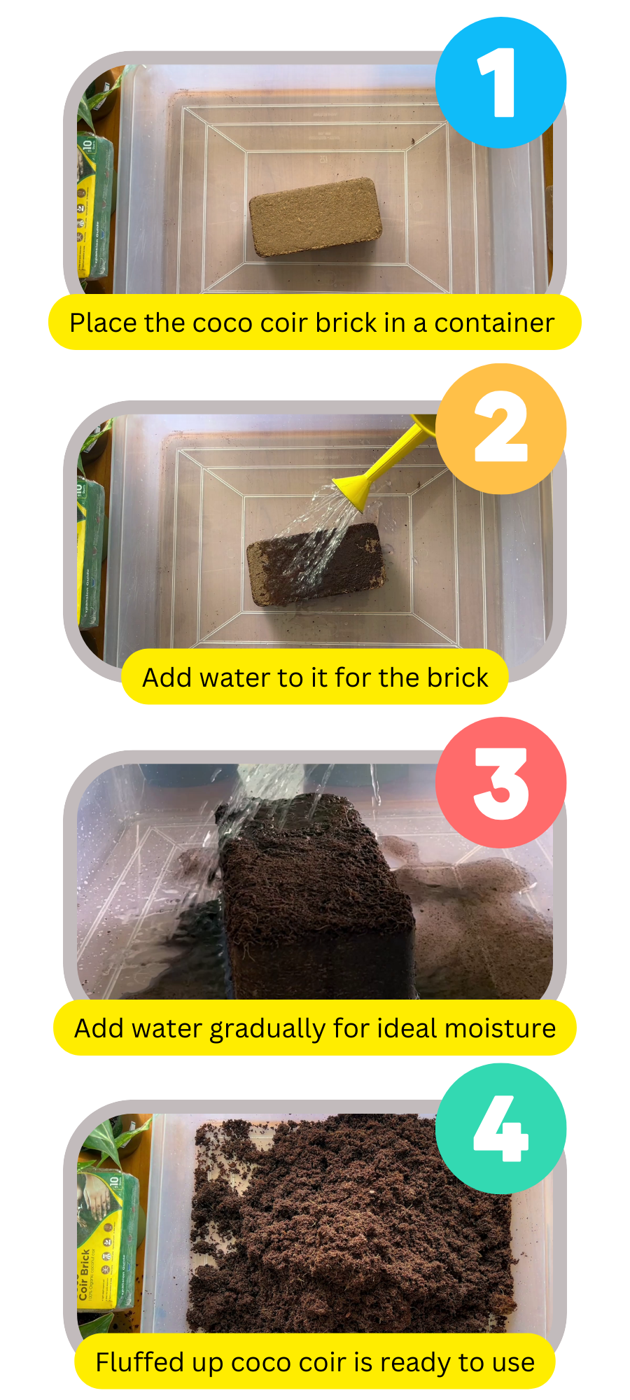how to use coco coir brick