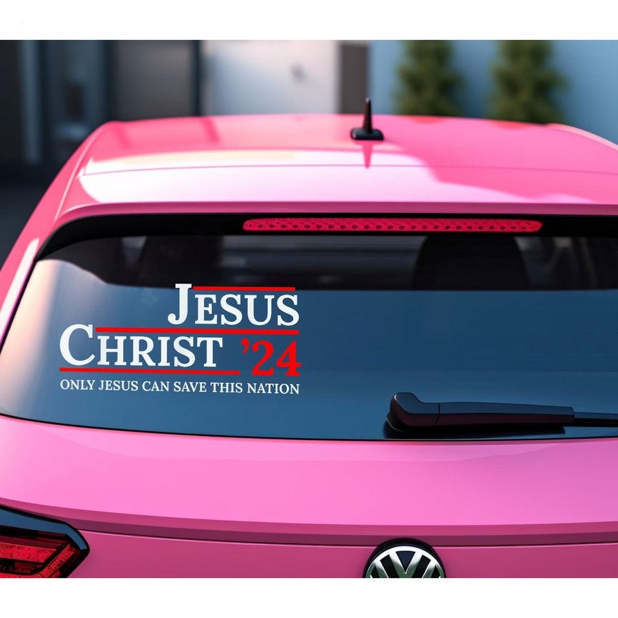 Jesus Christ 24 Only Jesus Can Save This Nation Sticker Decal