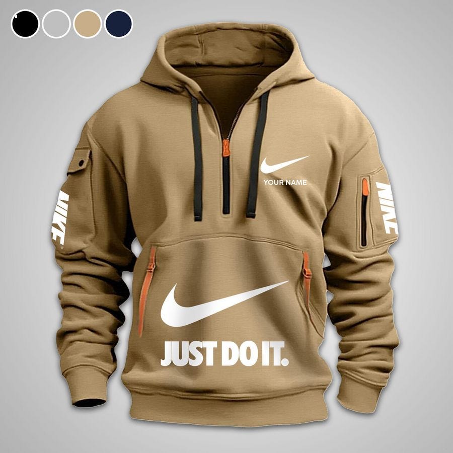 Personalized Nike Just Do It Half Zip hoodie