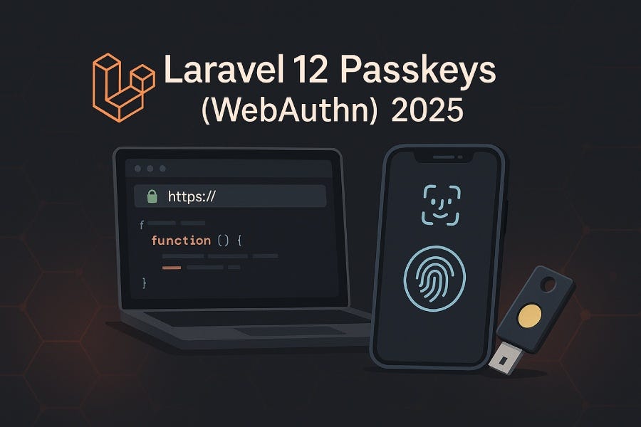 How to Implement Passkeys (WebAuthn) in Laravel 12 for Production (2025)