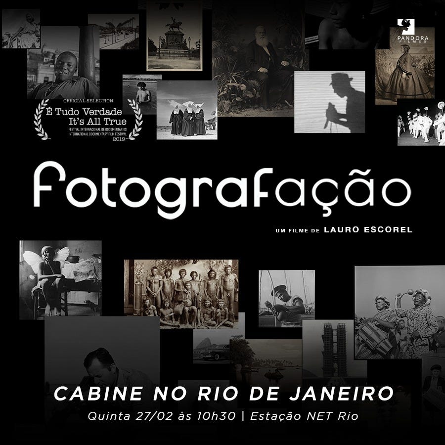 Poster da cabine de “Fotografação”, filme de Lauro Escorel de 2019