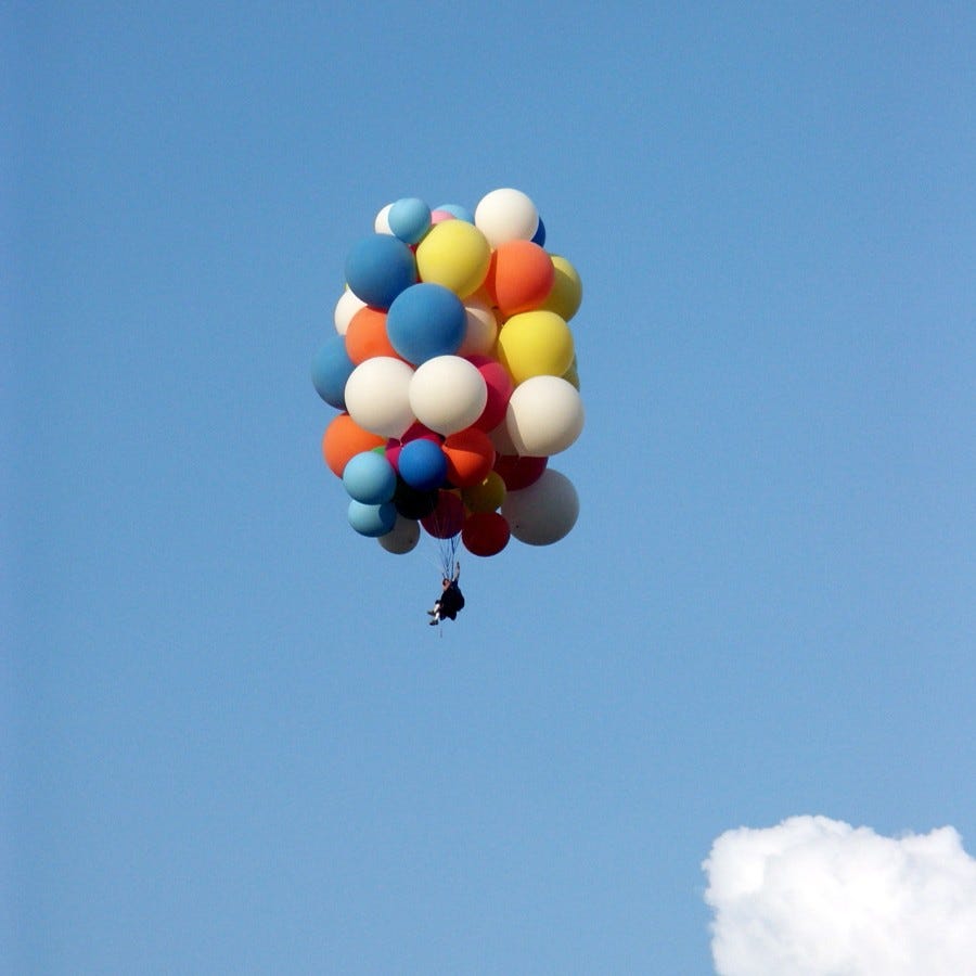 The Man Who Attached 42 Weather Balloons To A Lawn Chair and Flew Away