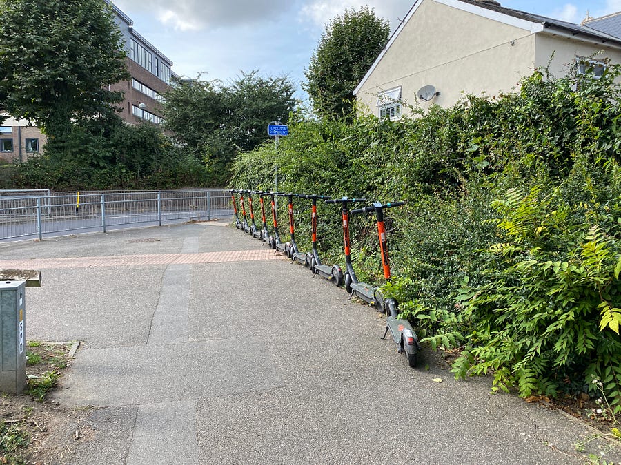 week I’ve established a new habit of going for a brisk walk, and getting an electric scooter home