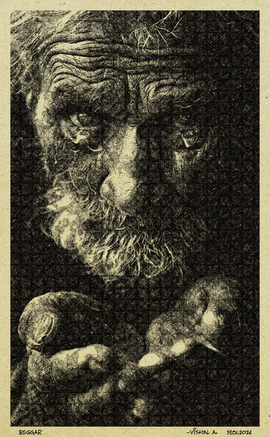 BEGGAR
Displsys an old person in tears and begging by spreading his hand for fulfilling any of the…