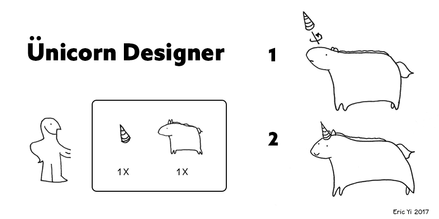 Illustration of a 'Unicorn designer'