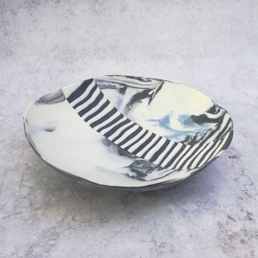A Nerikomi Decorated Bowl