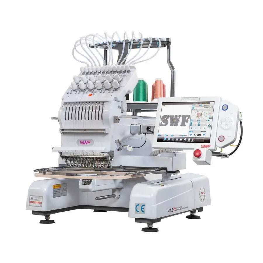 Best Commercial Embroidery Machine for High Volume Production: SWF MAS 12