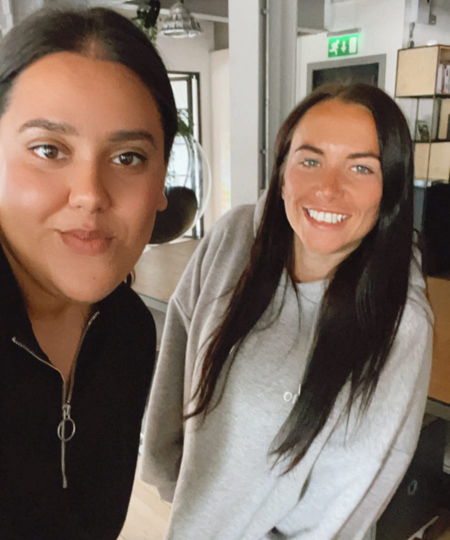 It was lovely to see (fairly) new dxw-ers Chanelle and Beth meeting up in the flesh in our Leeds office this week