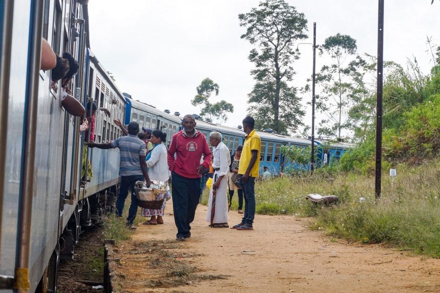 Locals on the train from Kandy - Ella