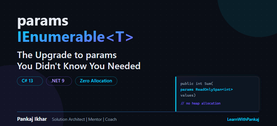 params IEnumerable: The Upgrade to params You Didn’t Know You Needed