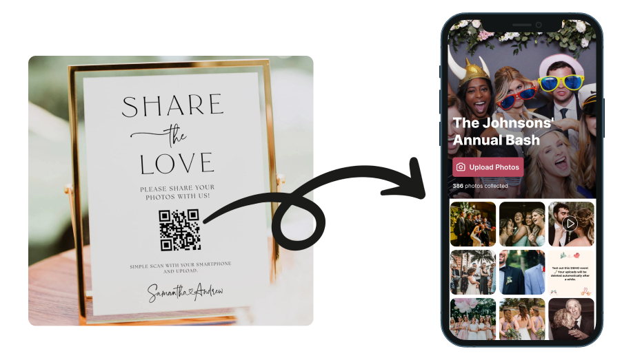 How to make a QR code for wedding pictures