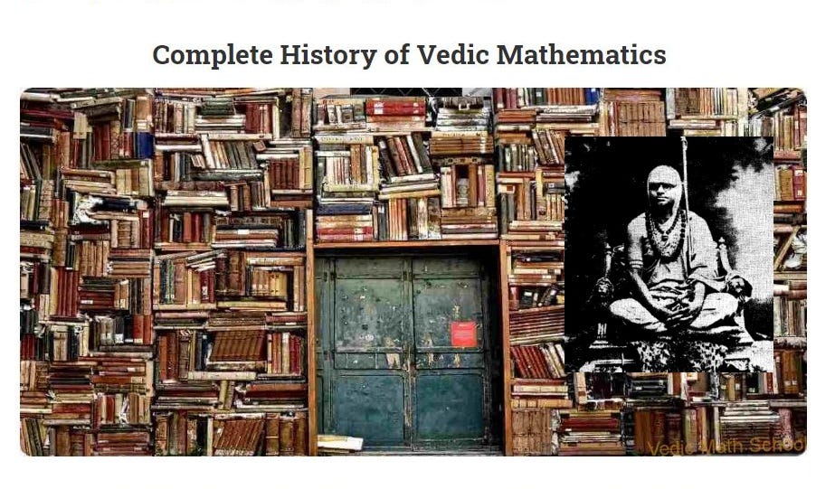 History of Vedic Mathematics