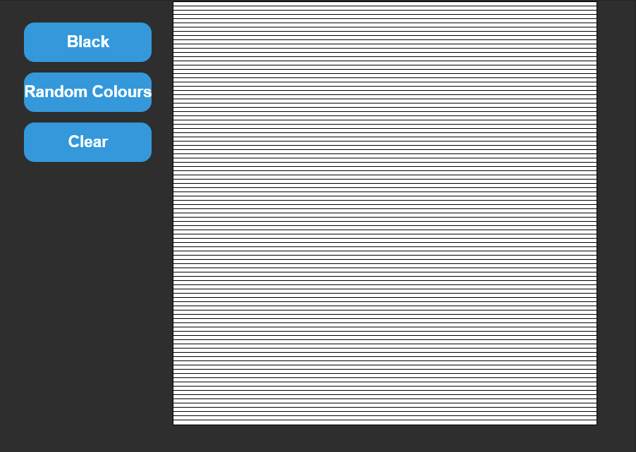 Image showing CSS styling applied to the HTML elements