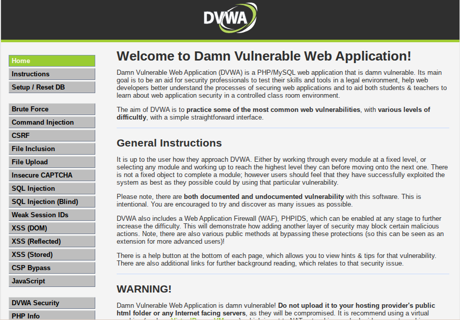 Vulnerability scanning DVWA with metasploit
