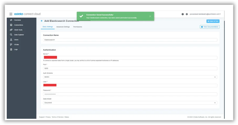 Save database in CData Connect Cloud