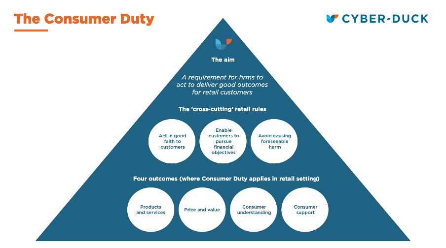 Am overarching pyramid diagram showing the Consumer overarching principle