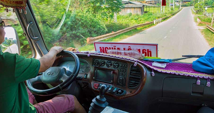 Local small bus in northern Vietnam