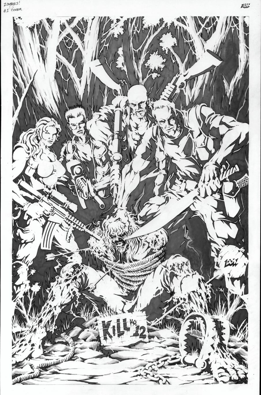 IDW Zombies Hunters issue #1 cover art Don Figureoa