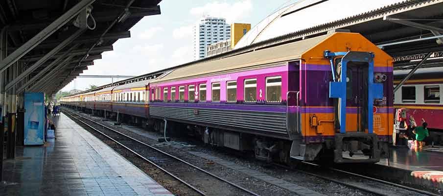 The second-class sleeper train in Thailand