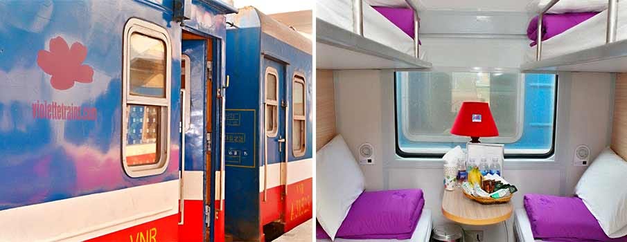 Violette Express sleeper train from Hanoi to Ho Chi Minh City